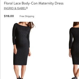 Floral lace body-con maternity dress